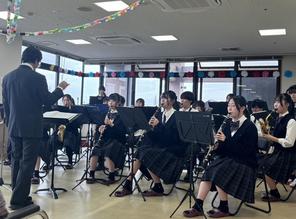 🎵【吹奏楽部】 特別養護老人ホームでミニコンサート